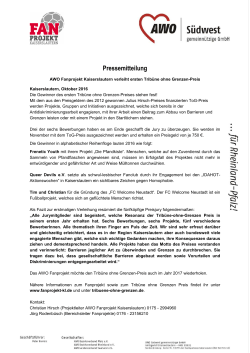 Pressemitteilung - Fanprojekt Kaiserslautern