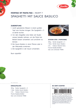 spaghetti mit sauce basilico - Montag ist Pasta-Tag