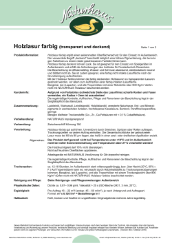 Holzlasur farbig (transparent und deckend)