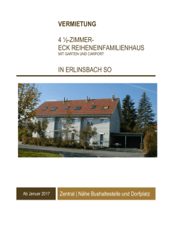 4 ½-Zimmer Eck-Reihenhaus mit Garten und Carport
