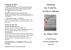 ein Weg zur Genesung EINLADUNG 29. Oktober 2016