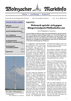 Wolnzach spricht sich gegen Bürgerwindpark Pfaffenhofen aus