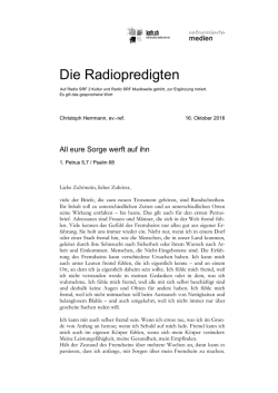 lesen - Radiopredigt