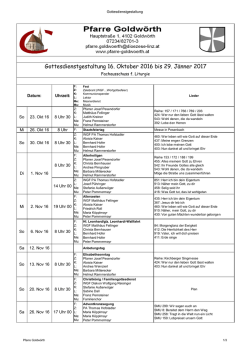 Gottesdienstgestaltung
