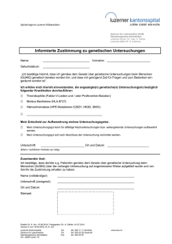 Informierte Zustimmung zu genetischen Untersuchungen