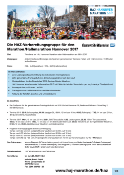 Anmeldung - HAJ Hannover Marathon