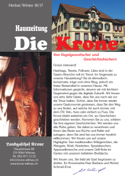 Hauszeitung - Landgasthof Krone