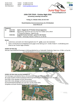 Informationen/Programm - Jura-Top-Tour