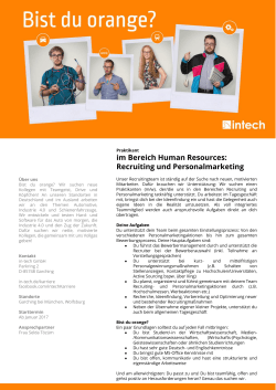 im Bereich Human Resources: Recruiting und Personalmarketing