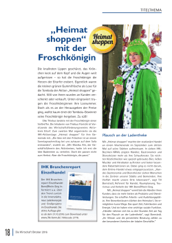 „Heimat shoppen“ mit der Froschkönigin - IHK Bonn/Rhein-Sieg