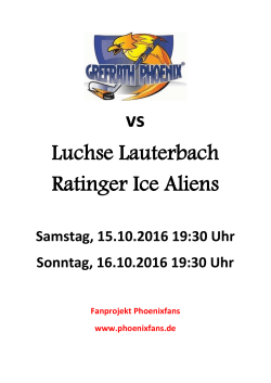 vs Luchse Lauterbach Ratinger Ice Aliens