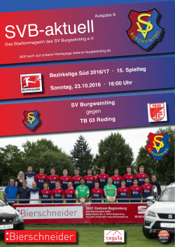 Stadionzeitung - SV Burgweinting
