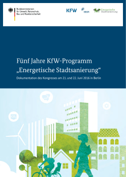 Fünf Jahre KfW-Programm "Energetische Stadtsanierung"