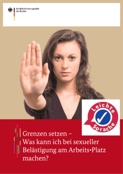 Grenzen setzen - Antidiskriminierungsstelle des Bundes