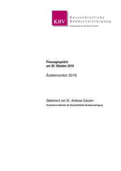 Statement Gassen zum &Auml;rztemonitor 2016