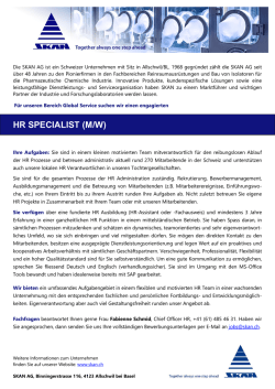 hr specialist (m/w)