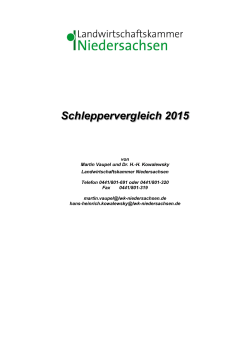 Schleppertest 2002 - Landwirtschaftskammer Niedersachsen