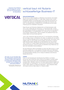 vertical baut mit Nutanix schlüsselfertige Business-IT