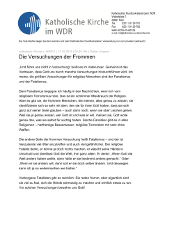 Die Versuchungen der Frommen