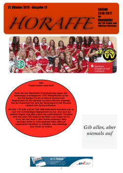 horaffe - TSV Crailsheim