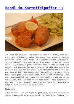 Hendl im Kartoffelpuffer :)