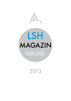 LSH_Magazin_2013 - Landschulheim Schloss Heessen