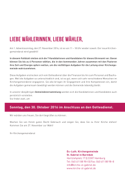 Unser KGR-Wahl Flyer