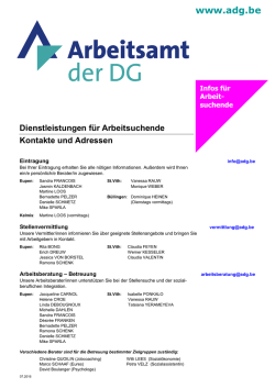 Infoblatt f&uuml;r Arbeitsuchende