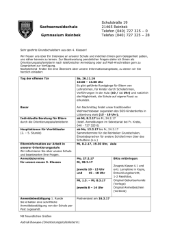 Information f&uuml;r die Grundschuleltern