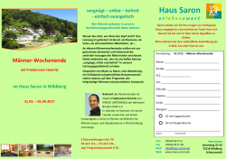 Haus Saron - Kirche Unterwegs
