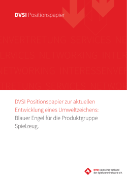 DVSI Positionspapier zur aktuellen Entwicklung eines