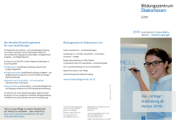 Die &bdquo;richtige&ldquo; Ausbildung ab Herbst 2016!