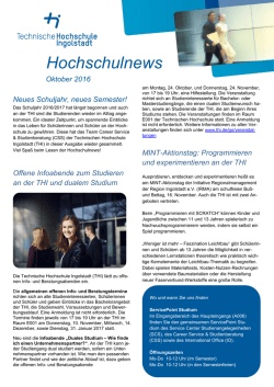 Hochschulnews - Technische Hochschule Ingolstadt