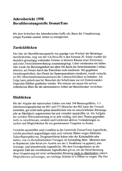 Jahresbericht 1998 Berufsberatungsstelle Domat/Ems