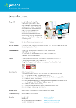 jameda Factsheet