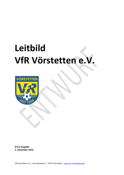 Leitbild VfR Vörstetten e.V.