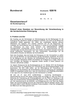 BReg 620/16 Grunddrucksache