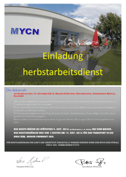 Einladung herbstarbeitsdienst