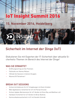 IoT Insight Summit 2016