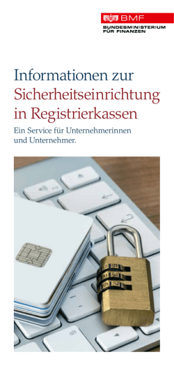 Informationen zur Sicherheitseinrichtung in Registrierkassen