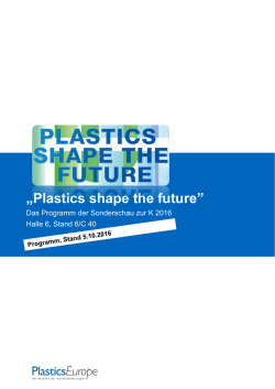 It`s K time - Plastics shape the future