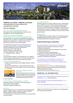 diese woche - Alpenresort Schwarz