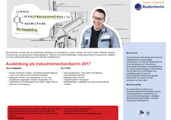 Ausbildung als Industriemechaniker_in