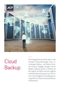 Cloud Backup - ACPcloud.rocks