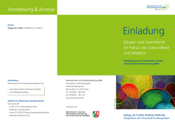 Einladung - Gender Studies