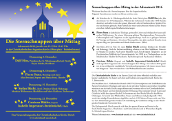 Die Sternschnuppen &uuml;ber Mittag - bei der christkatholischen