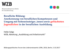 Kein Folientitel - Leibniz-Forschungsverbund Bildungspotenziale