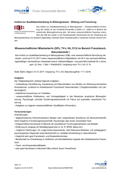 Druckansicht - Stellenticket Freie Universit&auml;t Berlin