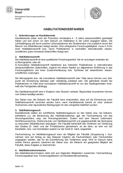 habilitationsverfahren