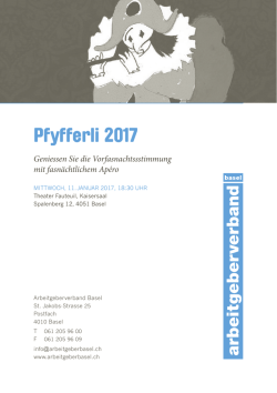 Einladung  - Arbeitgeberverband Basel